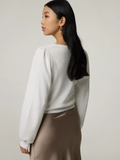 Feinstrickpullover mit Seide