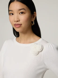 Feinstrickpullover mit Seide