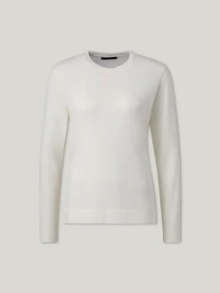 Feinstrickpullover mit Wolle