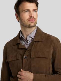 Fieldjacke aus Veloursleder