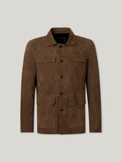 Fieldjacke aus Veloursleder