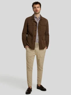 Fieldjacke aus Veloursleder