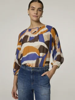 Fliessende Bluse mit Seide