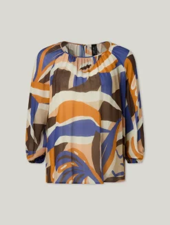 Fliessende Bluse mit Seide