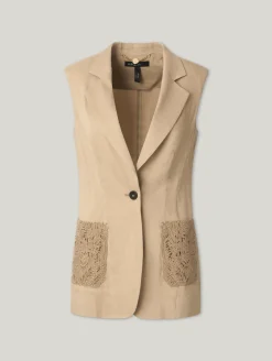 Gilet mit Spitze