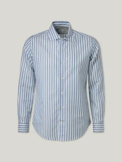 Hemd mit Leinen im Slim Fit