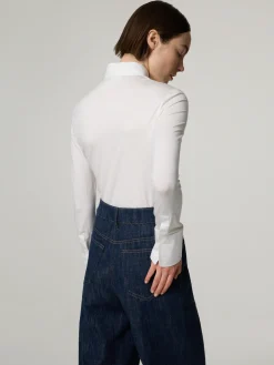 Hemdbluse aus Materialmix