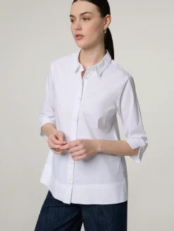 Hemdbluse mit 3/4 Ärmel