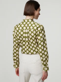 Hemdbluse mit Allover-Print