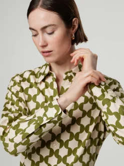 Hemdbluse mit Allover-Print