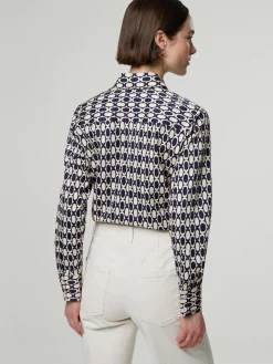 Hemdbluse mit Allover-Print