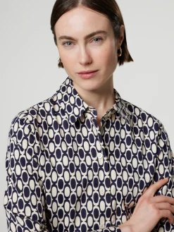 Hemdbluse mit Allover-Print