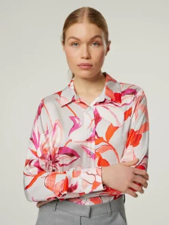 Hemdbluse mit floralem Print