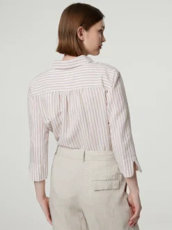 Hemdblusebluse mit Leinen VICKI