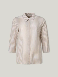 Hemdblusebluse mit Leinen VICKI