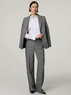 Hose aus Jacquard mit Wide Leg