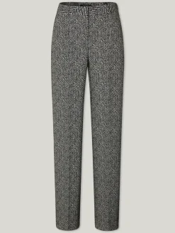 Hose aus Jacquard mit Wide Leg