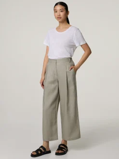 Hose im Wide-Leg Fit aus Leinen