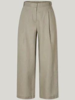 Hose im Wide-Leg Fit aus Leinen