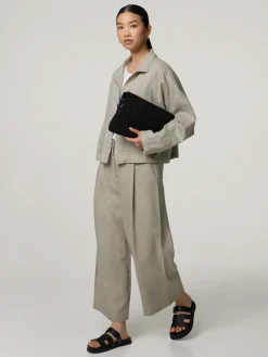 Hose im Wide-Leg Fit aus Leinen