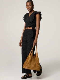 Hose mit weitem Bein