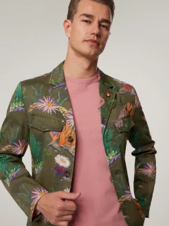 Jacke aus Denim mit Print