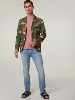 Jacke aus Denim mit Print