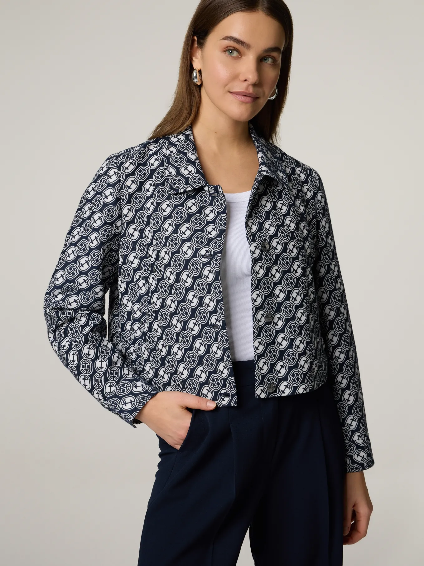 Jacke mit Allover-Print