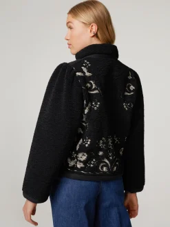 Jacke mit Blumenstickerei