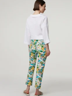 Jeans mit Print CLAIRE CROPPED