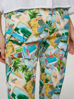 Jeans mit Print CLAIRE CROPPED