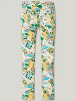 Jeans mit Print CLAIRE CROPPED