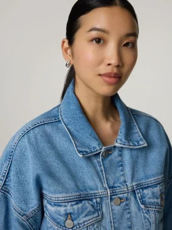 Jeansjacke im Oversized-Fit