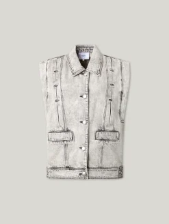 Jeansweste im Oversized-Fit