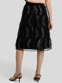 Jupe mit Federn