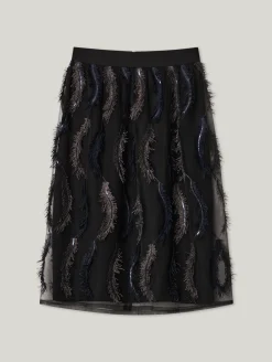 Jupe mit Federn