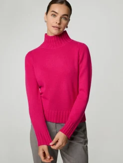 Kaschmirpullover mit Stehkragen