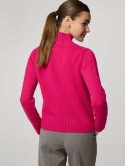 Kaschmirpullover mit Stehkragen