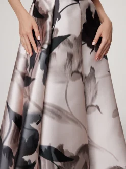 Kleid mit bedrucktem Twill