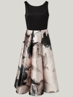 Kleid mit bedrucktem Twill