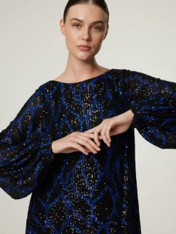 Kleid mit Pailletten COMMA4