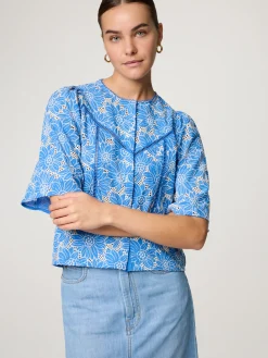 Kurzarmbluse aus Baumwolle LIAM