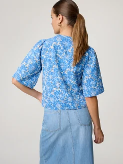 Kurzarmbluse aus Baumwolle LIAM