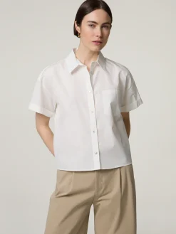 Kurzarmbluse aus Baumwolle