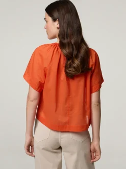 Kurzarmbluse aus Baumwolle