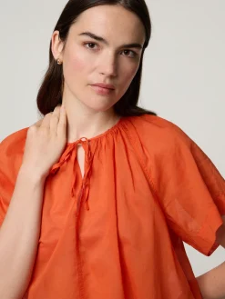 Kurzarmbluse aus Baumwolle