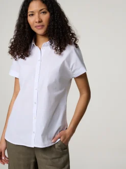 Kurzarmbluse aus Baumwolle