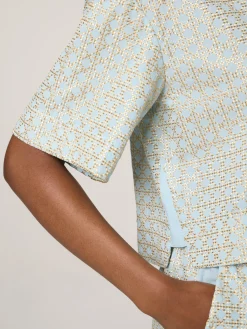 Kurzarmbluse aus Baumwolle