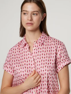 Kurzarmbluse aus Baumwolle