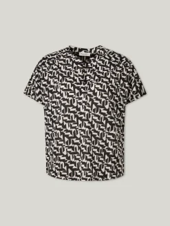 Kurzarmbluse aus Bio-Baumwolle